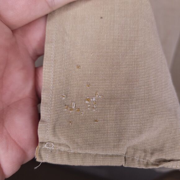 Coach Dress Shirt Mens Large Tan 80s Two Ply Cotton - Picture 5 of 12